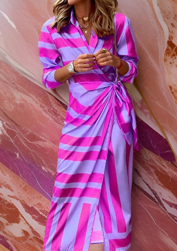 Amalia | Women's Timeless Printed Wrap Maxi Dress