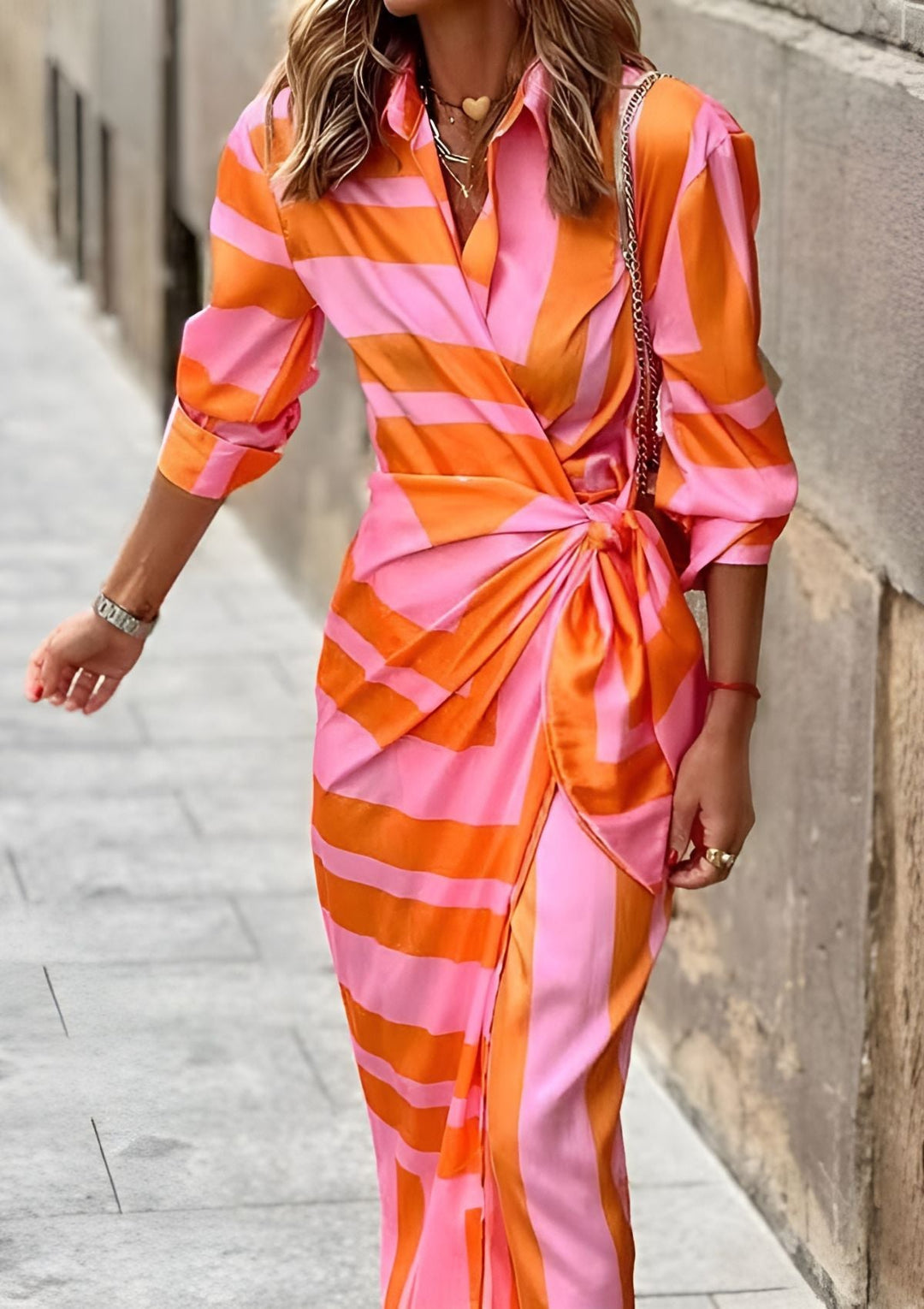 Amalia | Women's Timeless Printed Wrap Maxi Dress