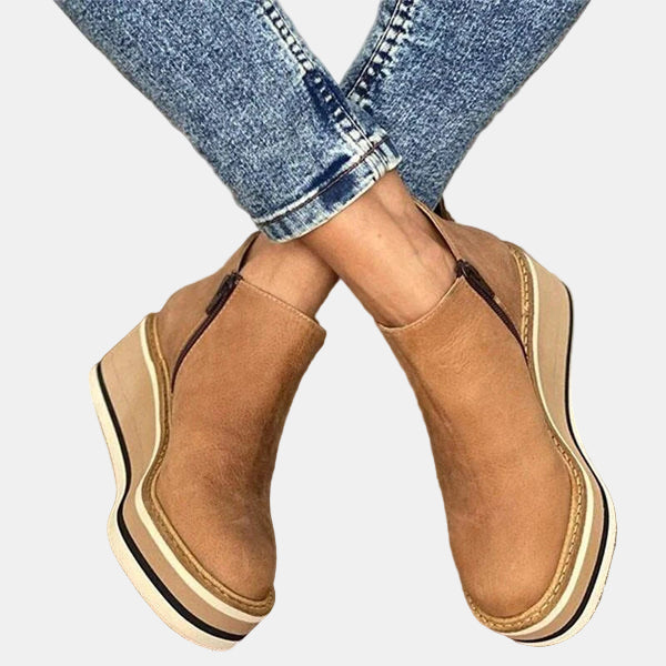 Brooklyn | Women's Cushioned Slip-On Elegant Heeled Ankle Boots