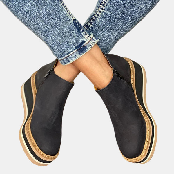 Brooklyn | Women's Cushioned Slip-On Elegant Heeled Ankle Boots
