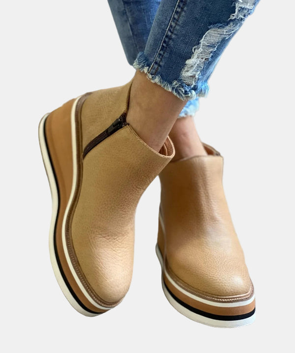 Brooklyn | Women's Cushioned Slip-On Elegant Heeled Ankle Boots