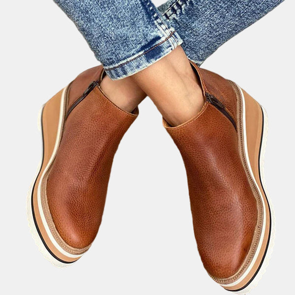 Brooklyn | Women's Cushioned Slip-On Elegant Heeled Ankle Boots