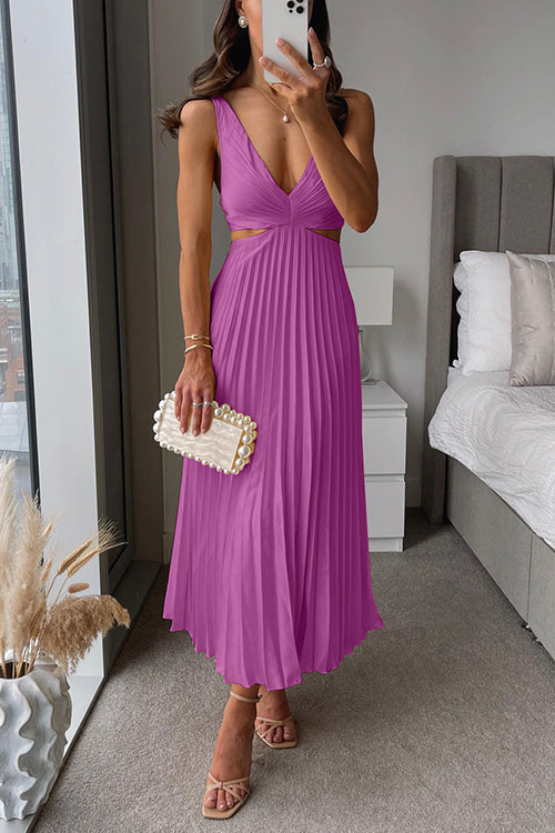 Elsa | Women's Elegant Pleated Maxi Dress
