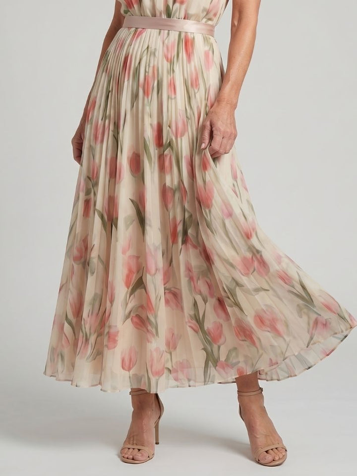 Aurelle | Women's Halter Neck Floral Midi Dress