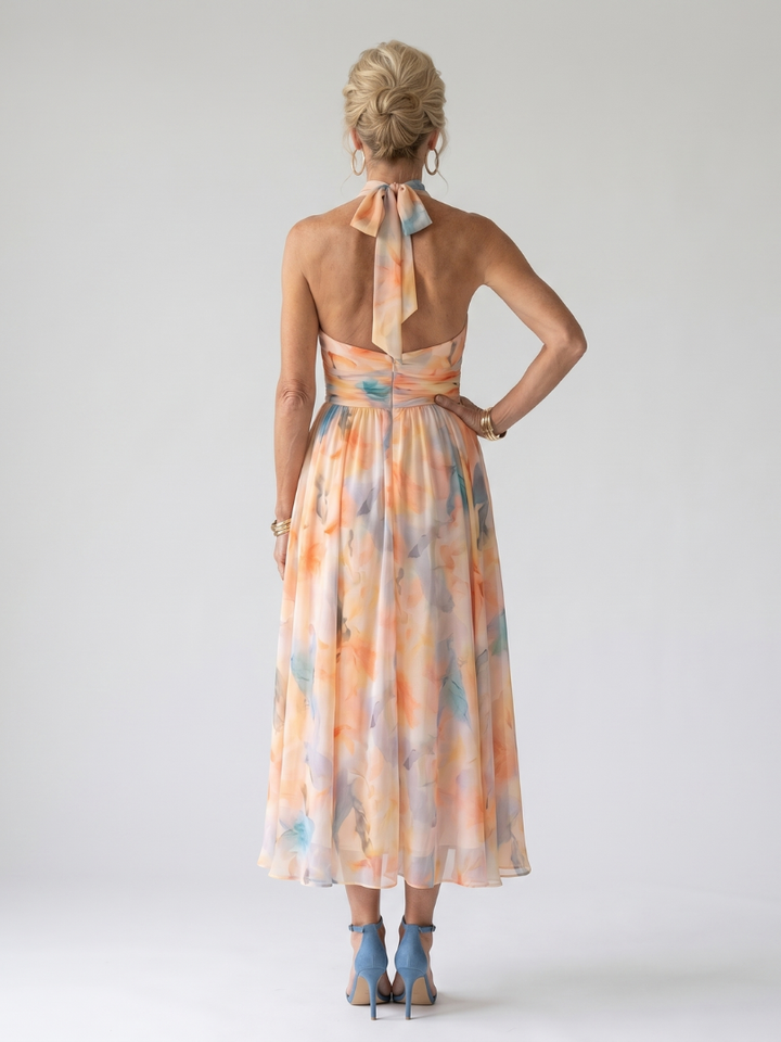 Elin | Women's Soft Halter Midi Dress