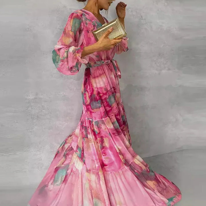 Grace | Women's Elegant Floral Handmade Maxi Dress