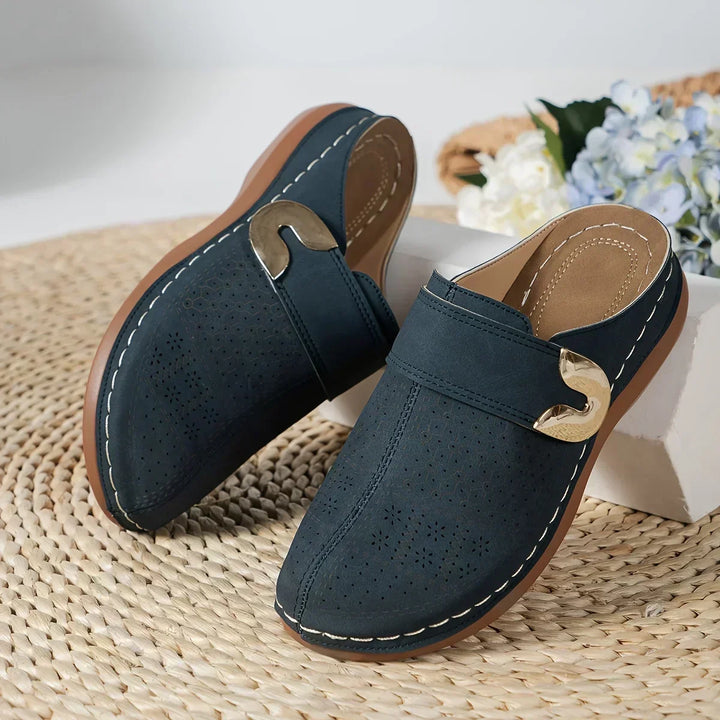 Women's Cushioned Open-Toe Caprielle Chic Shock-Absorbing Heeled Sandals