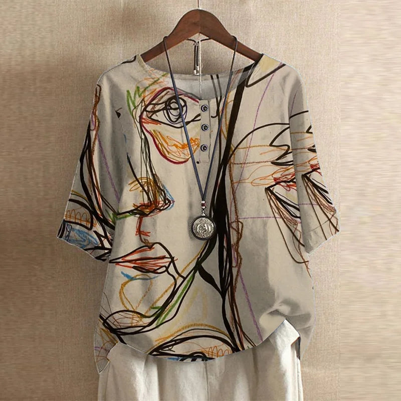 Anya | Women's Relaxed Retro-Inspired Blouse