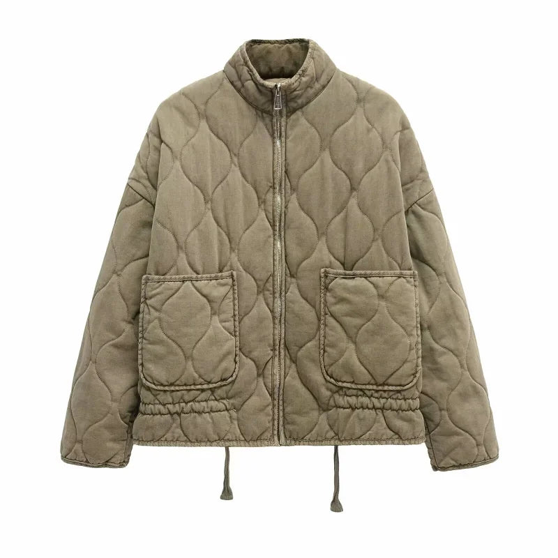 Zara | Women's Vintage Quilted Jacket with Pockets