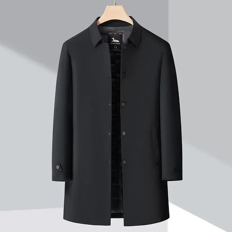 André | Men's Burke Down Trench Coat with 3/4 Sleeve