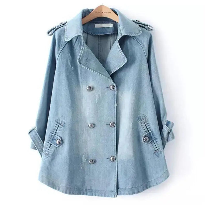 Sezina | Women's Stylish Denim Cape Coat