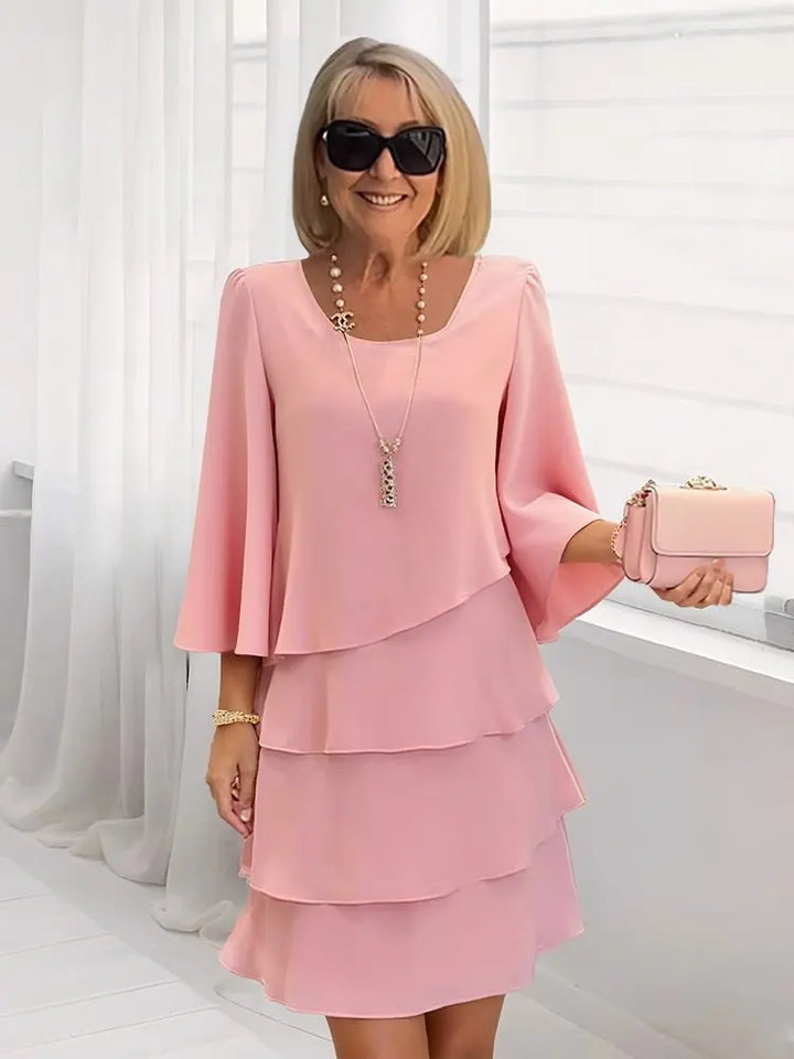 Catherine | Women's Elegant Comfort Ruffle Mini Dress