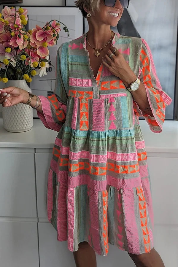 Ava | Women's Chic V-Neck Hemp Summer Dress
