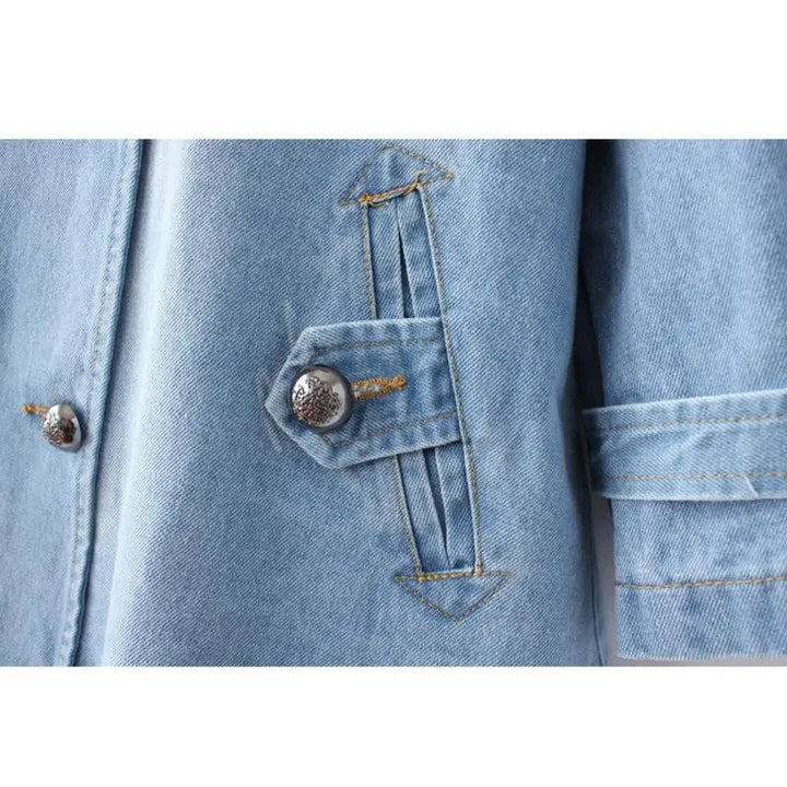 Sezina | Women's Stylish Denim Cape Coat