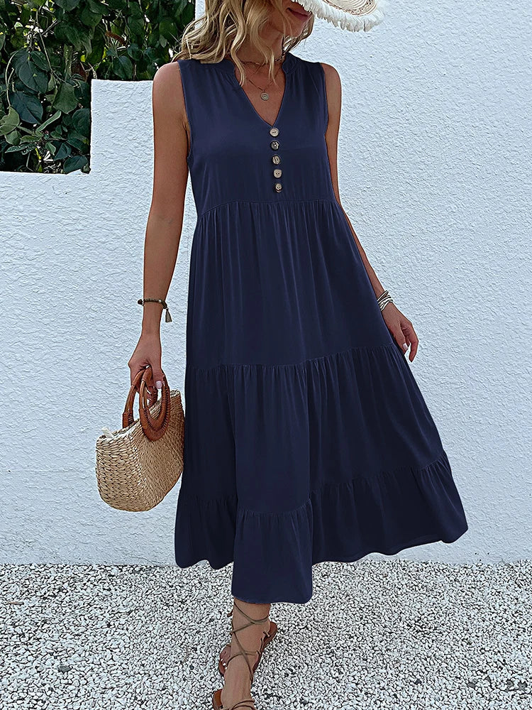 Abigail | Women's Relaxed Elegant Summer Midi Dress