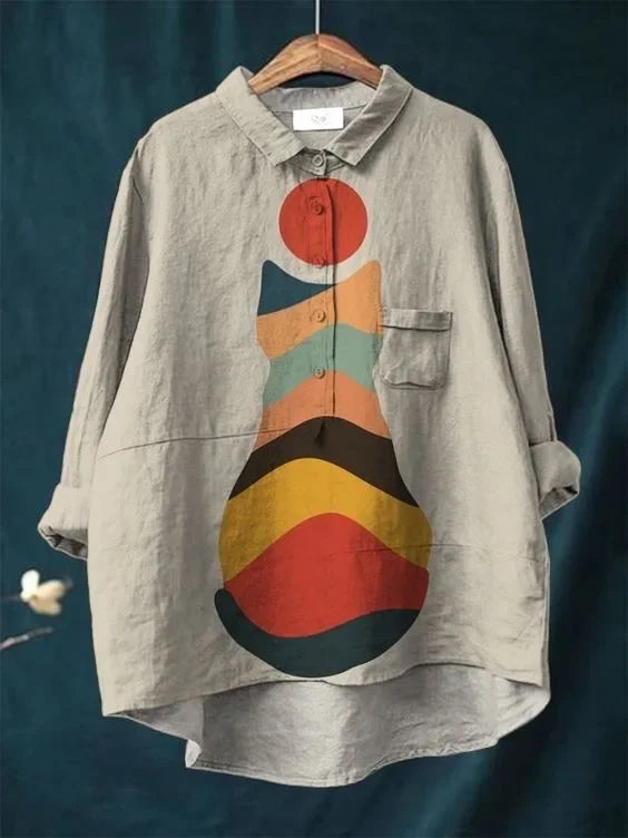 Uluru | Longline Cat Art Shirt