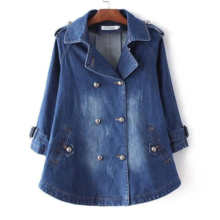 Sezina | Women's Stylish Denim Cape Coat