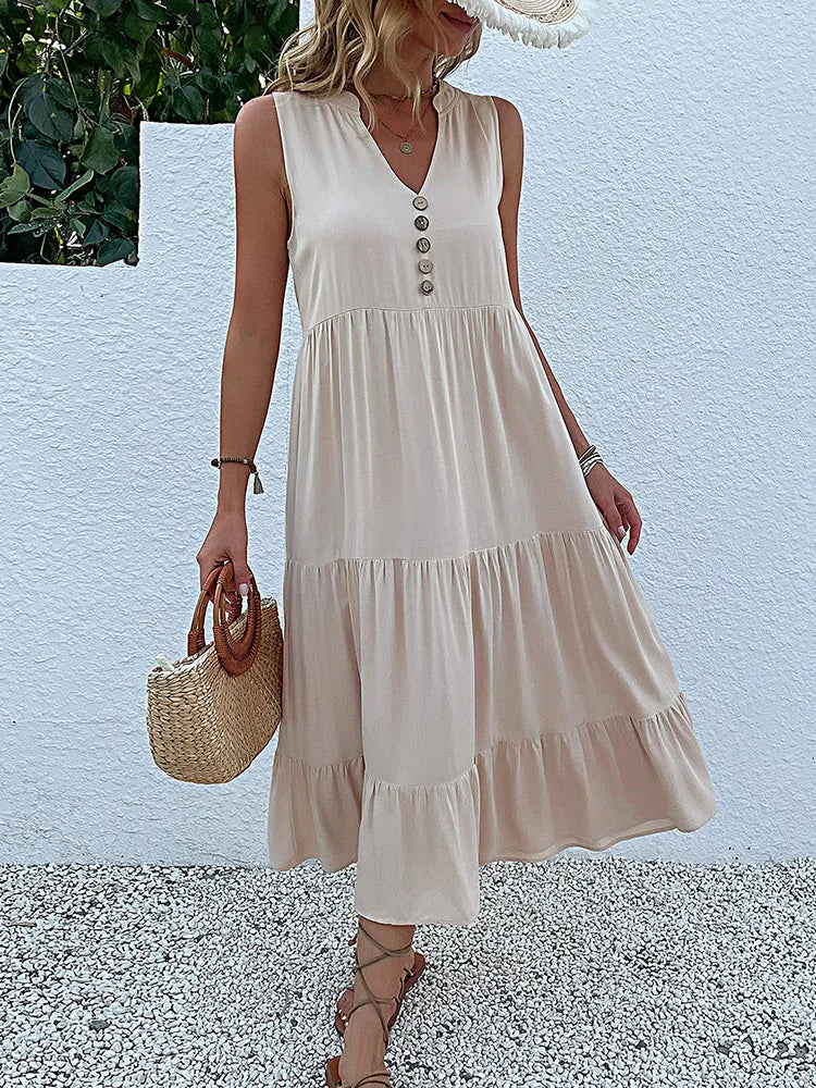 Abigail | Women's Relaxed Elegant Summer Midi Dress