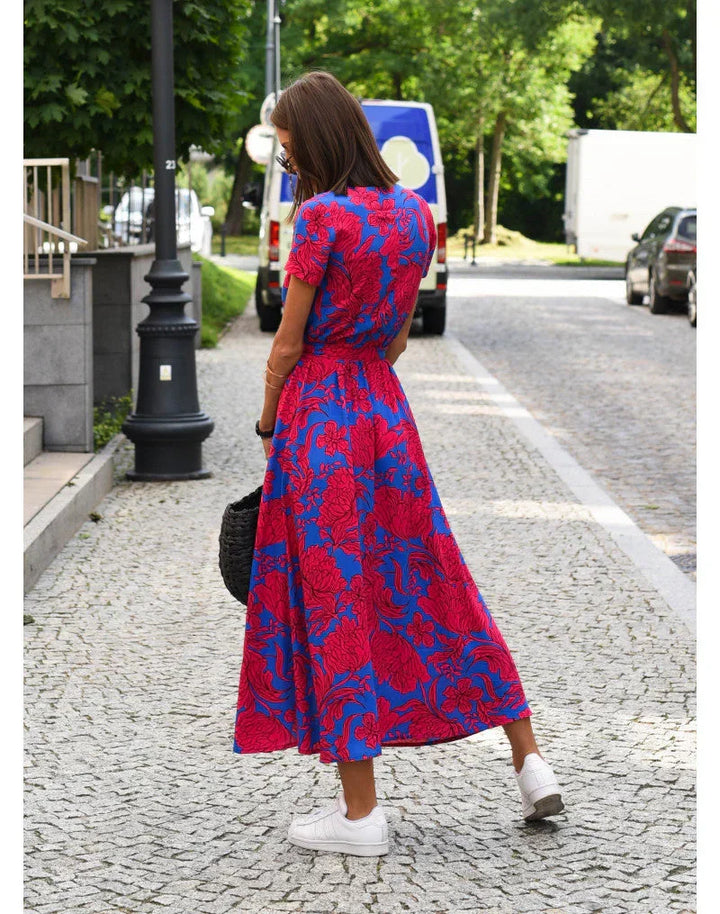 Suzanne | Women's Elegant Midi dress with V-neck