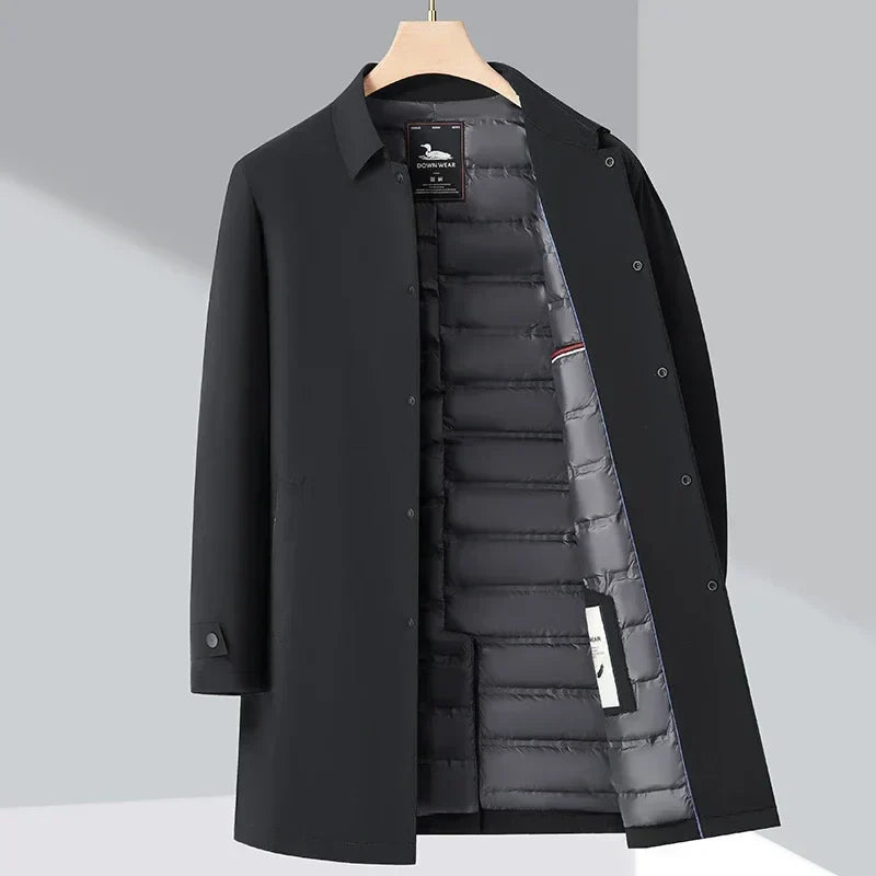 André | Men's Burke Down Trench Coat with 3/4 Sleeve