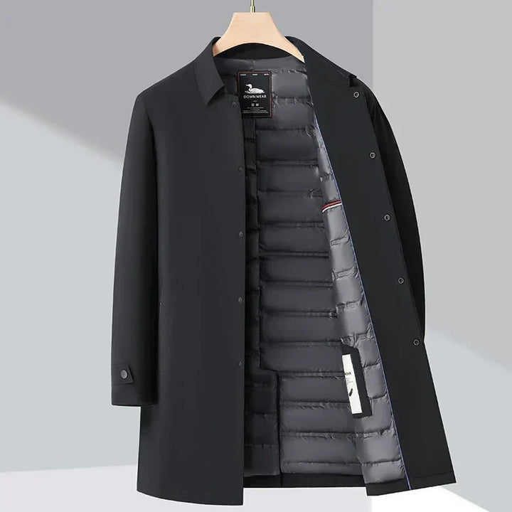 André | Men's Burke Down Trench Coat with 3/4 Sleeve