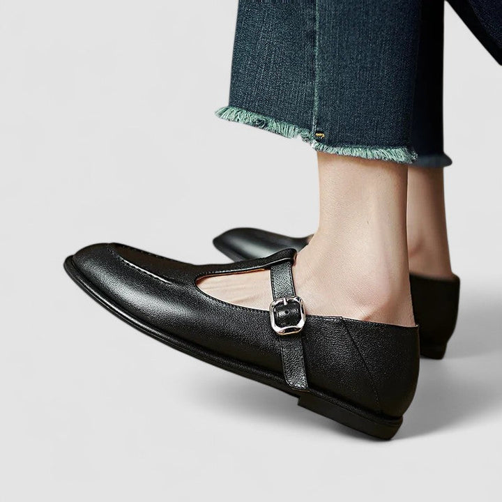 Ariyzzah | Women's Cushioned Buckle Orthopedic Mary Jane Low Heel Shoes