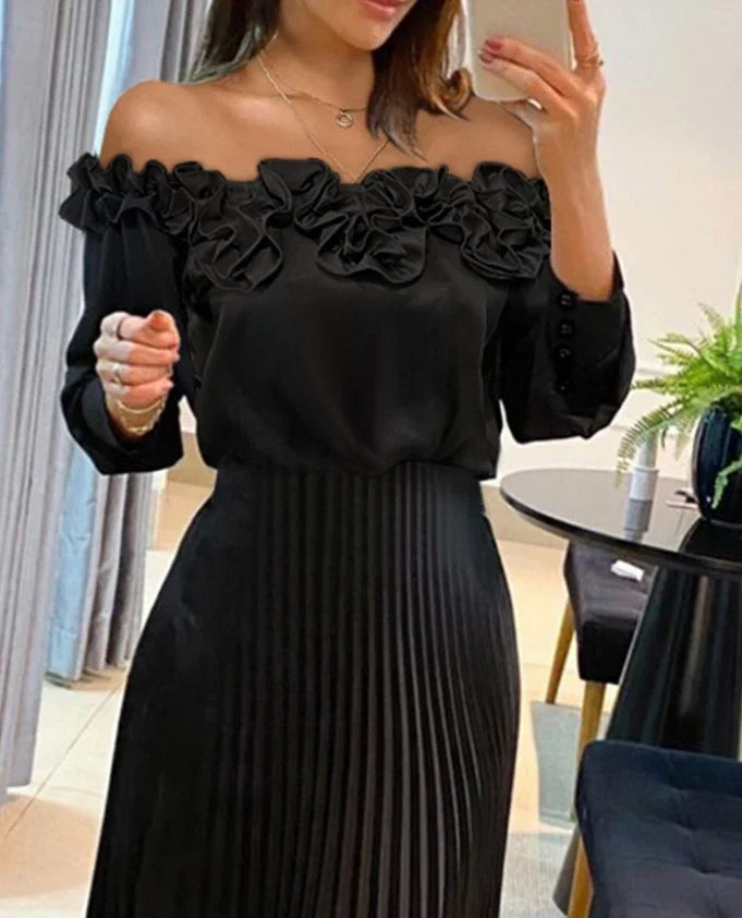 Carina | Women's Stunning Off-Shoulder Maxi Dress