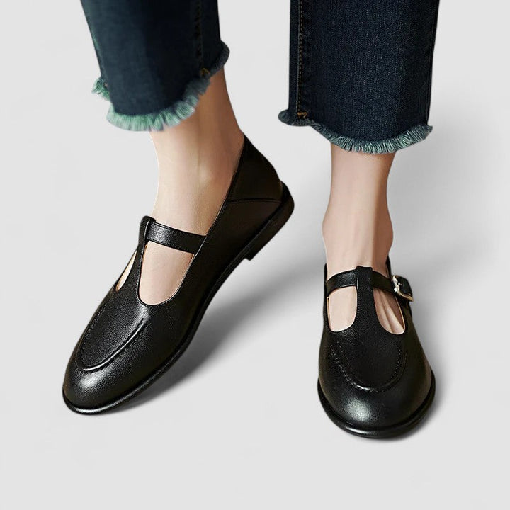 Ariyzzah | Women's Cushioned Buckle Orthopedic Mary Jane Low Heel Shoes