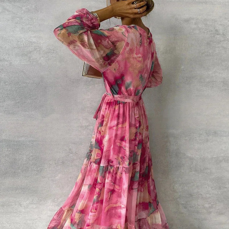 Grace | Women's Elegant Floral Handmade Maxi Dress