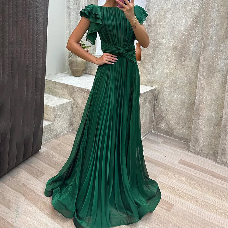 Abigail | Women's Elegant Pleated Evening Gown