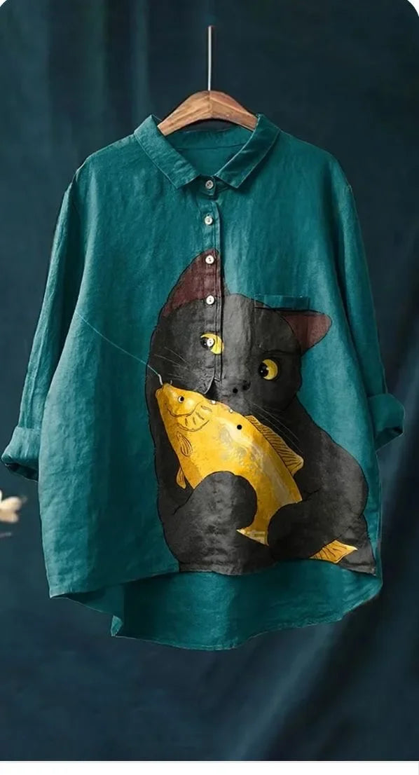 Uluru | Longline Cat Art Shirt