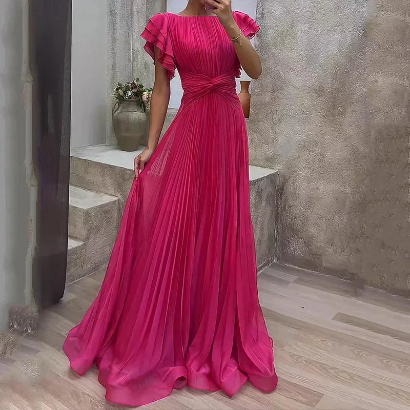 Abigail | Women's Elegant Pleated Evening Gown