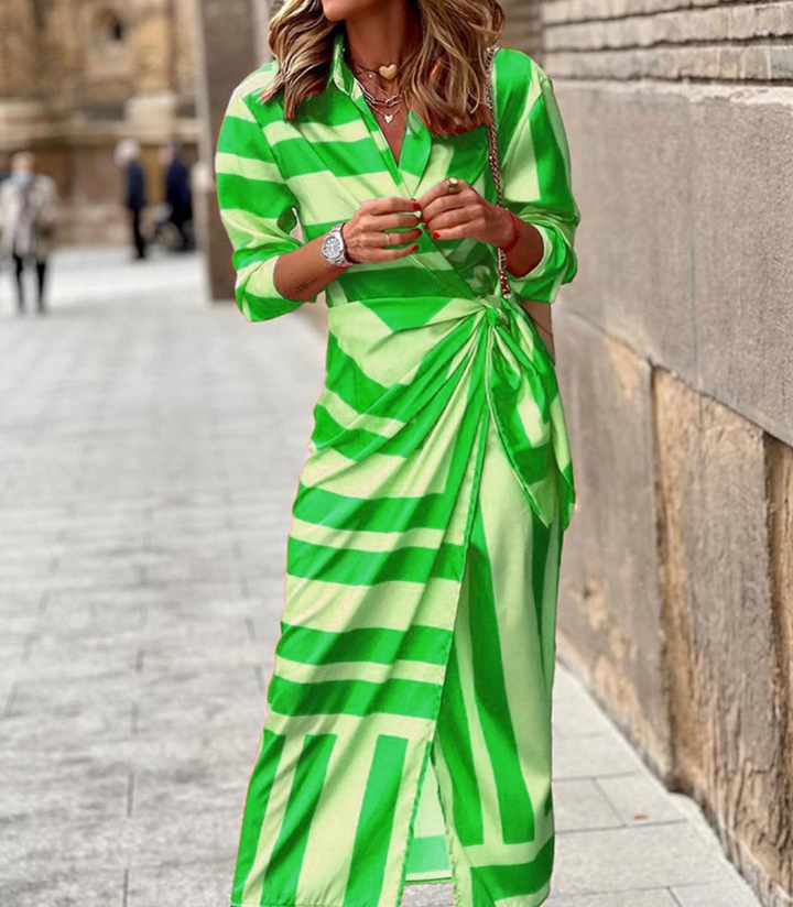 Elvina | Women's Printed Wrap Midi Dress