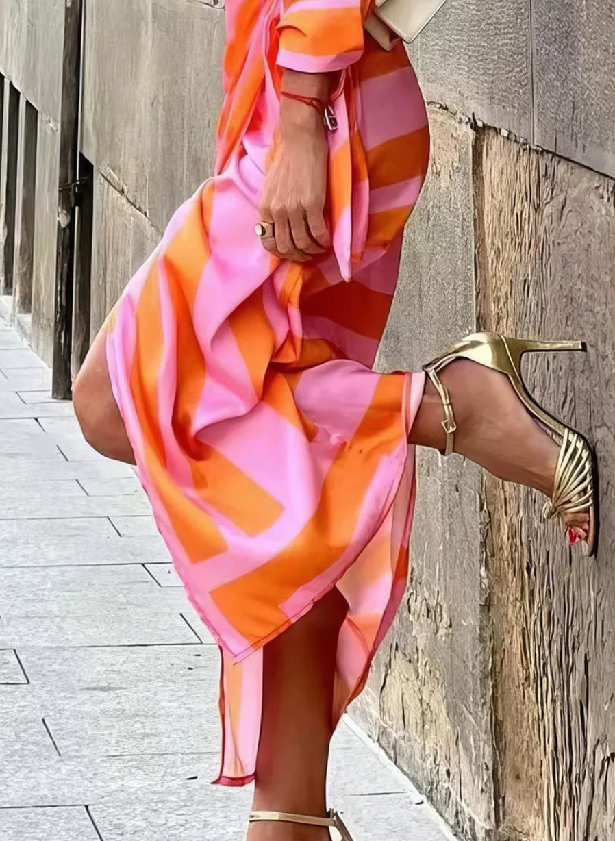 Elvina | Women's Printed Wrap Midi Dress