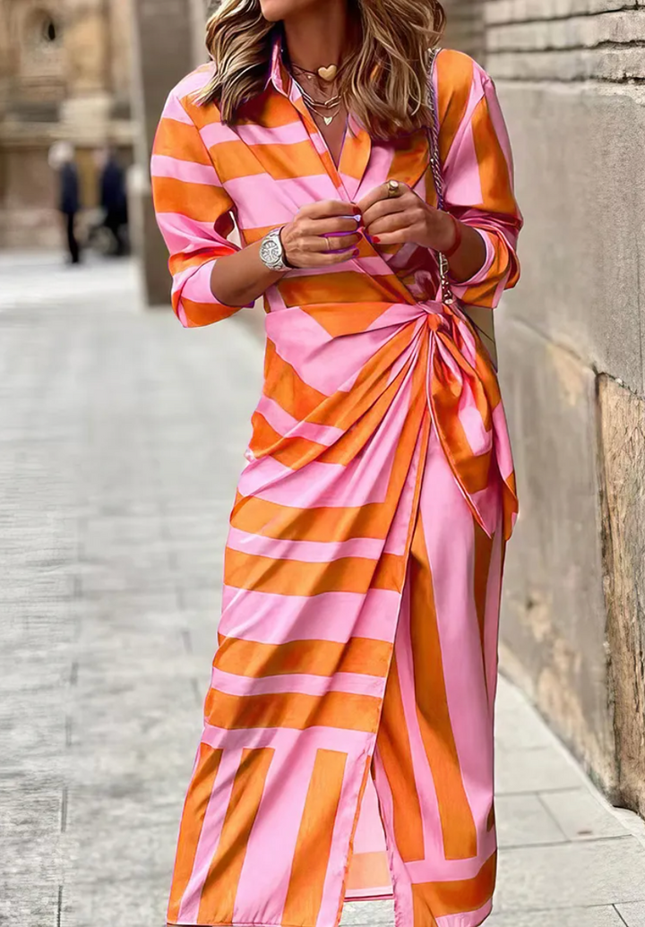 Elvina | Women's Printed Wrap Midi Dress