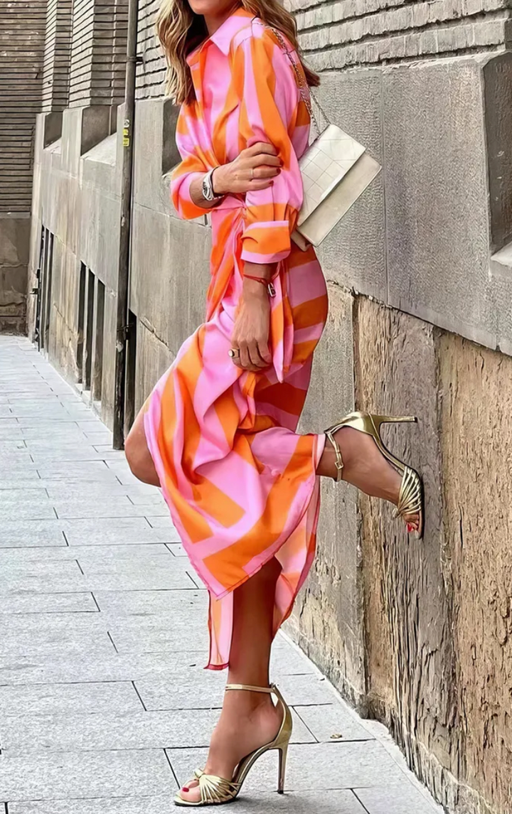 Elvina | Women's Printed Wrap Midi Dress