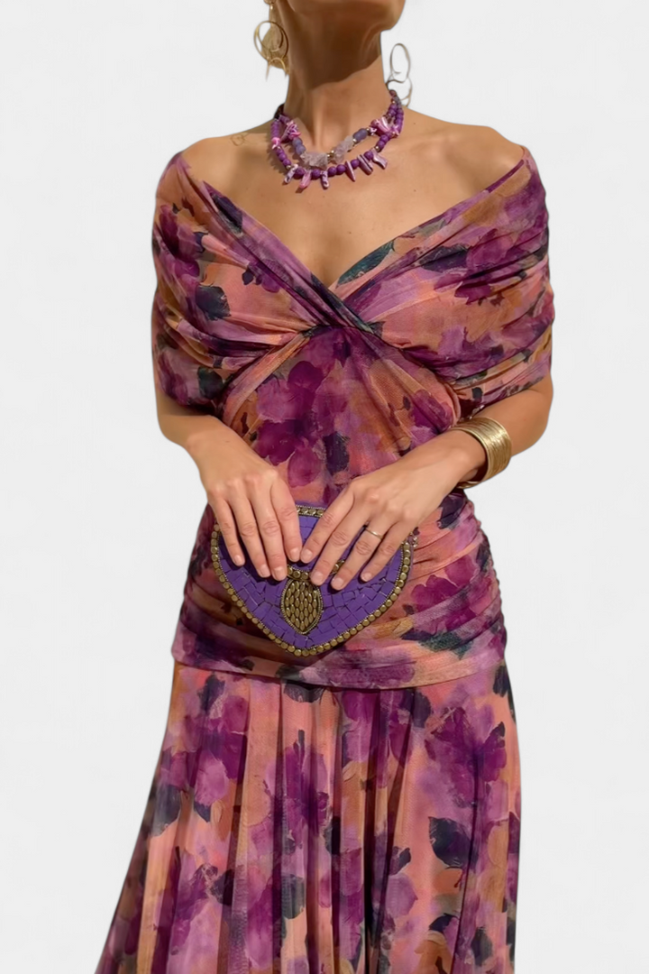 Alondra | Women's V-Neck Long Floral Maxi Dress