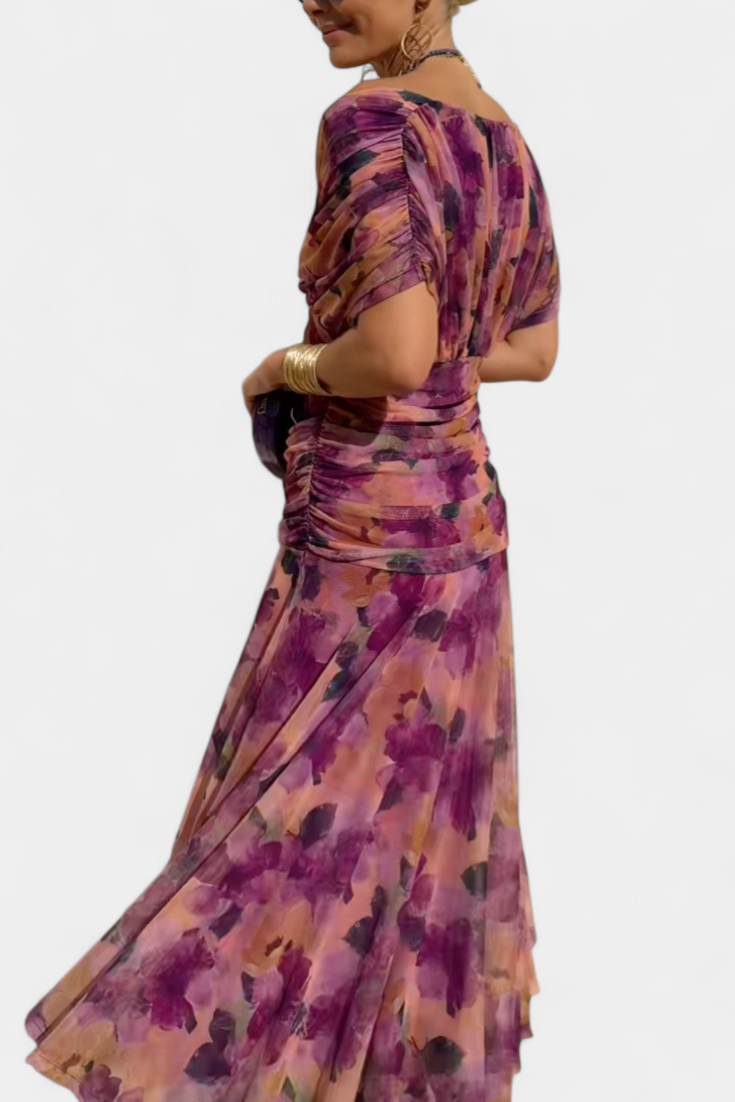 Alondra | Women's V-Neck Long Floral Maxi Dress