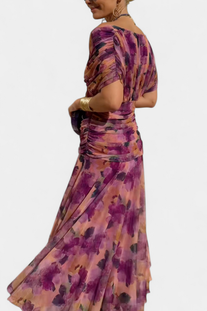Alondra | Women's V-Neck Long Floral Maxi Dress