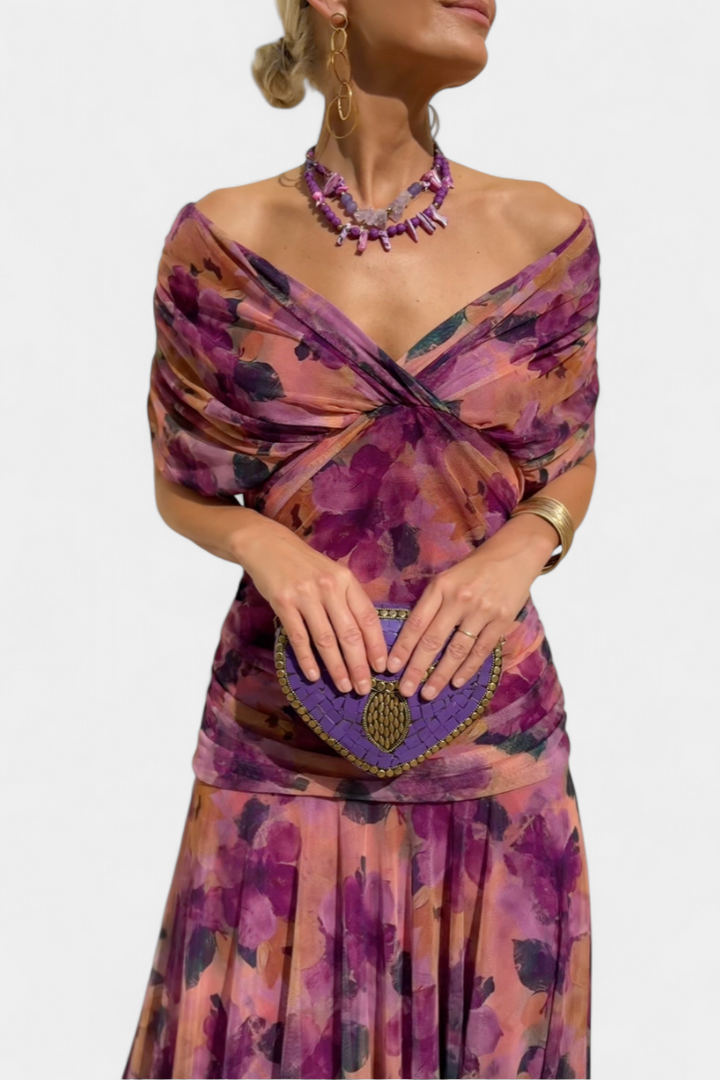 Alondra | Women's V-Neck Long Floral Maxi Dress