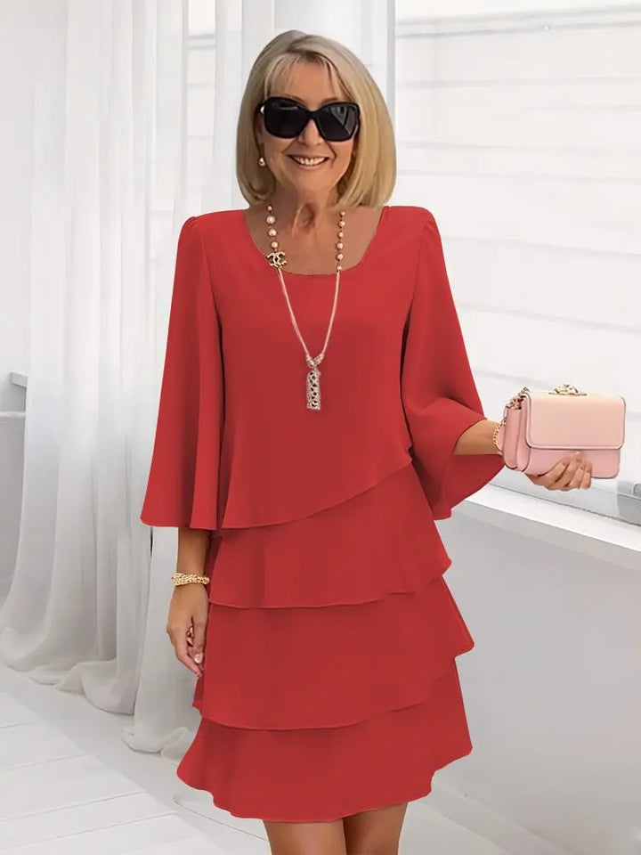 Catherine | Women's Elegant Comfort Ruffle Mini Dress