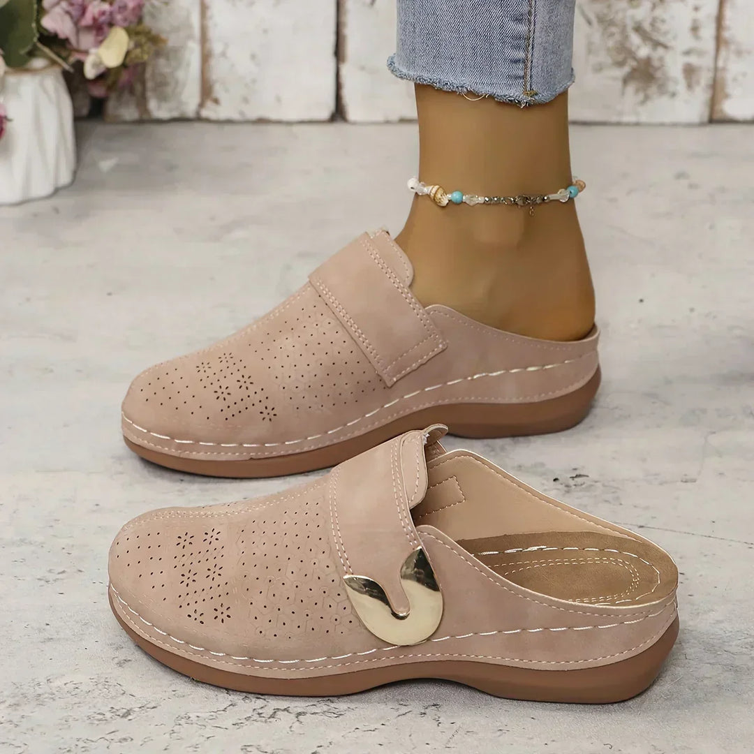 Women's Cushioned Open-Toe Caprielle Chic Shock-Absorbing Heeled Sandals