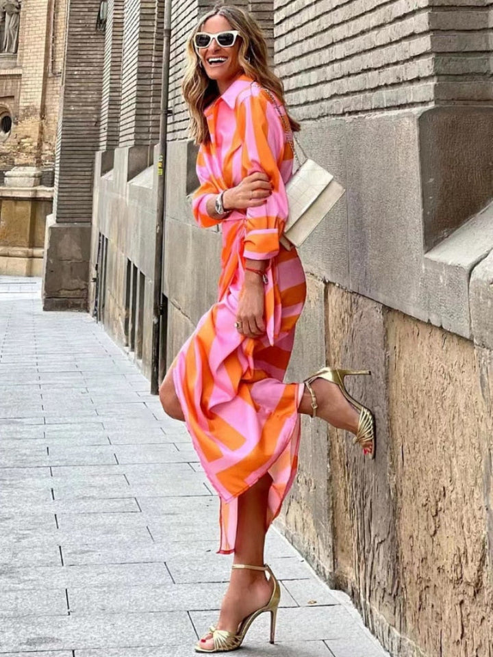 Elvina | Women's Printed Wrap Midi Dress