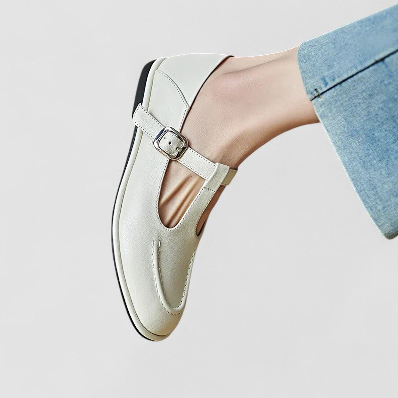 Ariyzzah | Women's Cushioned Buckle Orthopedic Mary Jane Low Heel Shoes