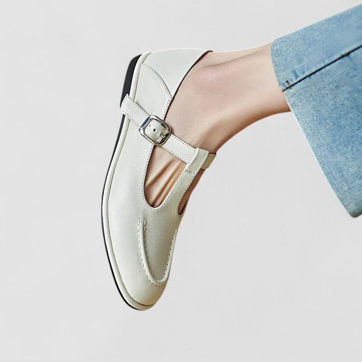 Ariyzzah | Women's Cushioned Buckle Orthopedic Mary Jane Low Heel Shoes