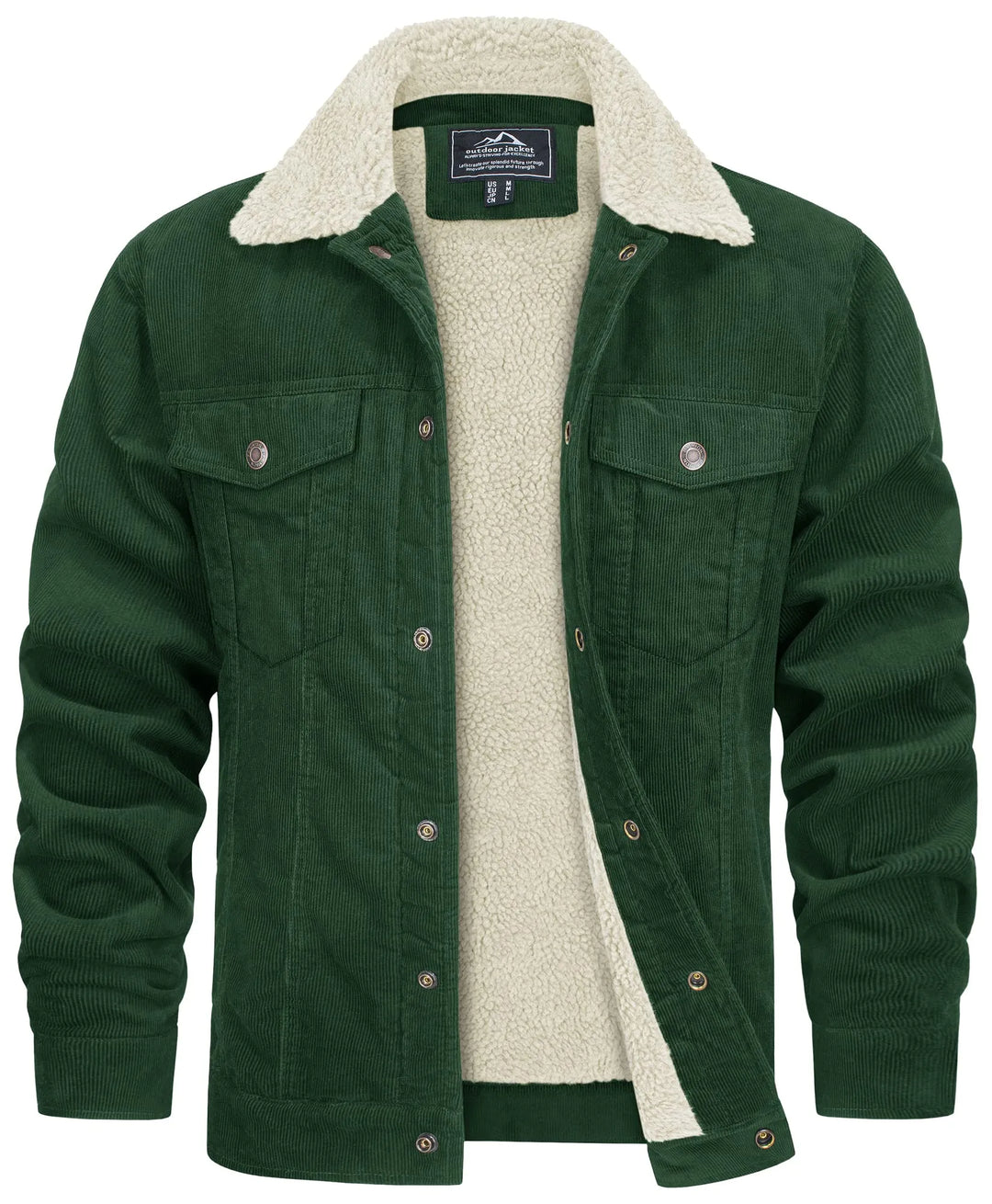 Vasco Men's Winter Jacket with Pockets and Round Neck