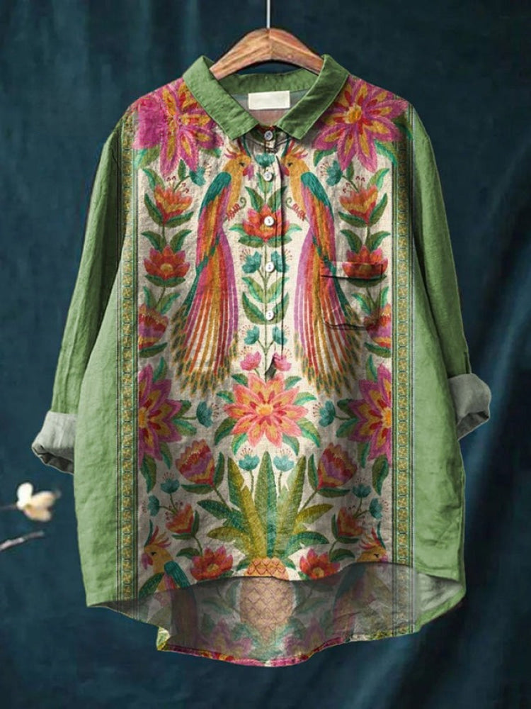 Tiziana | Women's Longline Patterned Shirt