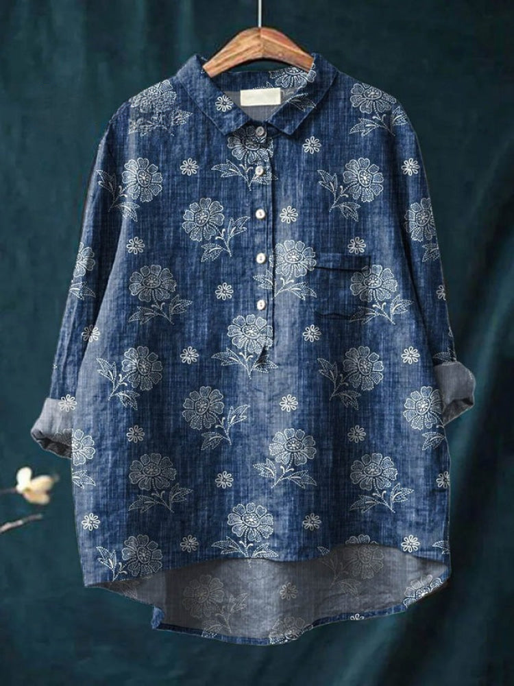 Tiziana | Women's Longline Patterned Shirt