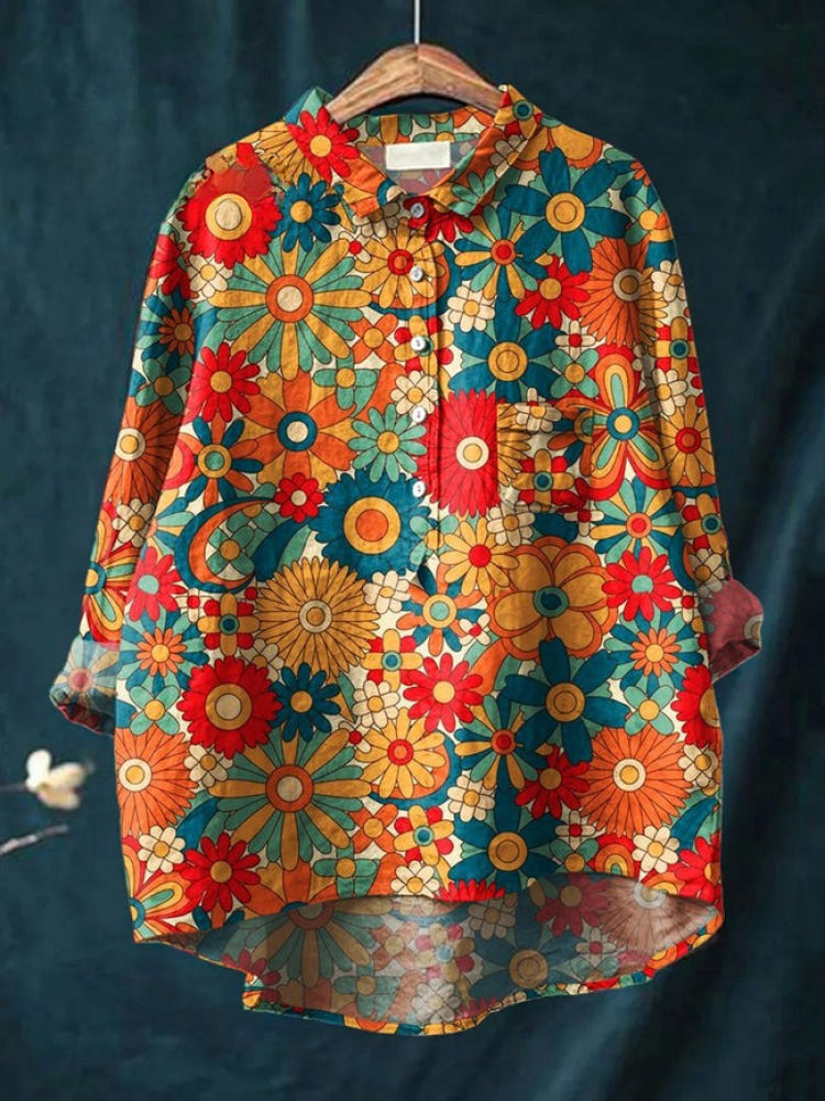 Tiziana | Women's Longline Patterned Shirt