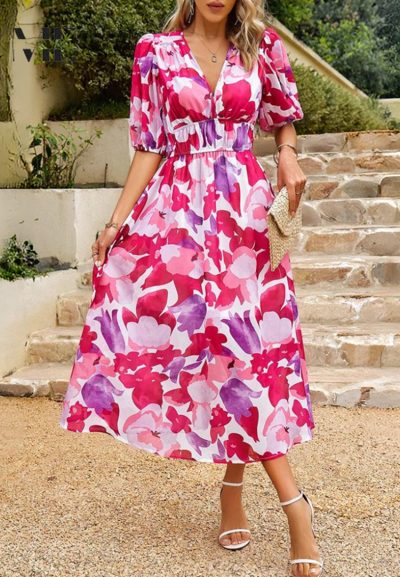 Aria | Elegant Midi Dress for Women